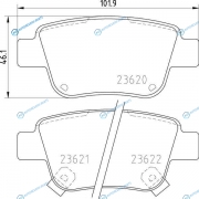 NP1031_колодки дисковые задние!| Toyota Avensis 1.6i-2.4D-4D 03>