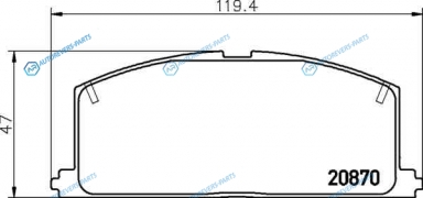 NP1001_колодки дисковые передние!| Toyota Camry 82-88|Carina 1.6-2.0D <98