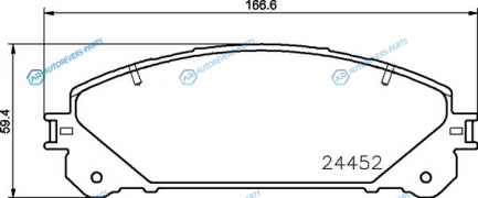 NP1109_колодки дисковые передние!| Lexus RX 3.5 09>