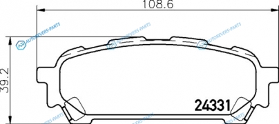 NP7009 Колодки тормозные дисковые | зад