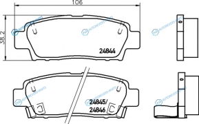 NP1092 Колодки тормозные дисковые | зад (PF-1323)