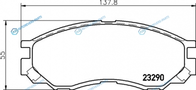 NP3012 Колодки тормозные дисковые | перед (PF-3369)