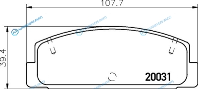 NP5004 Колодки тормозные дисковые | зад (PF-5203)