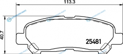 NP1122 Колодки тормозные дисковые | зад