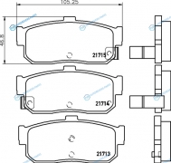NP2022 Колодки тормозные дисковые | зад (PF-2224)