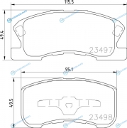 NP1034 Колодки тормозные дисковые | перед (PF-6427)