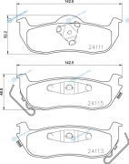 NP2016 Колодки тормозные дисковые | зад