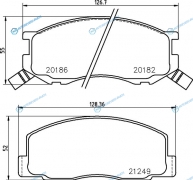NP1078 Колодки тормозные дисковые | перед (PF-1216)