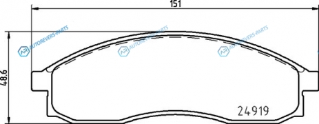 NP2051 Колодки тормозные дисковые | перед (PF-2309)