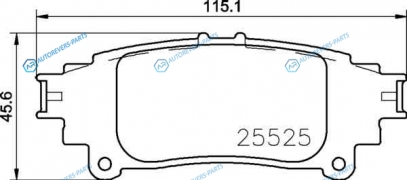 NP1159 Колодки тормозные дисковые | зад