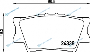 NP1016_колодки дисковые задние!| Toyota RAV4 2.0|2.2D 06>