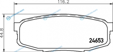 NP1064_колодки дисковые задние!| Toyota Land Cruiser 4.7|4.5D V8 08>
