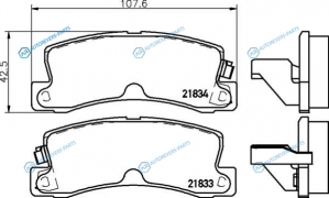 NP1011_колодки дисковые задние!| Toyota Carina|Camry|Celica all 85>