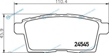 NP5024 Колодки тормозные дисковые | зад
