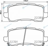NP8033 Колодки тормозные дисковые | зад