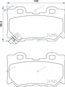 NP2057 Колодки тормозные дисковые | зад (PF-2557)