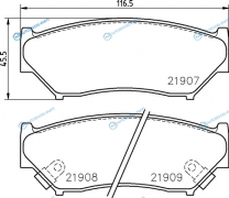 NP9005 Колодки тормозные дисковые | перед (PF-9301)