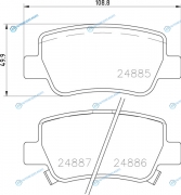 NP1118 Колодки тормозные дисковые | зад