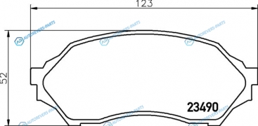 NP5005 Колодки тормозные дисковые | перед (PF-5425)