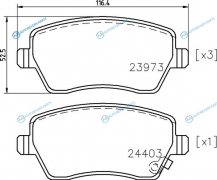 NP9004 Колодки тормозные дисковые | перед