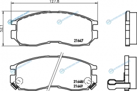NP3017 Колодки тормозные дисковые | перед (PF-3271)