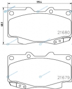 NP1075 Колодки тормозные дисковые | перед