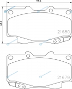 NP1039 Колодки тормозные дисковые | перед