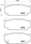 NP9009 Колодки тормозные дисковые | перед (PF-9529)