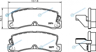 NP1070 Колодки тормозные дисковые | зад (PF-1136)