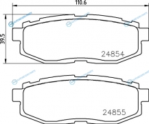 NP7013 Колодки тормозные дисковые | зад (PF-7611)