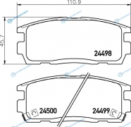 NP6074 Колодки тормозные дисковые | зад