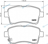 NP9010 Колодки тормозные дисковые | перед (PF-9461)