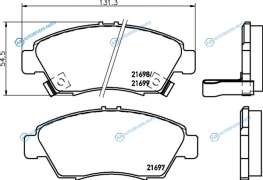 NP8002 Колодки тормозные дисковые | перед (PF-8510)