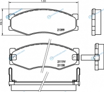 NP2055 Колодки тормозные дисковые | перед (PF-2105)
