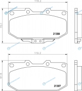 NP7012 Колодки тормозные дисковые | перед (PF-2220)