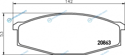 NP2003 Колодки тормозные дисковые | перед