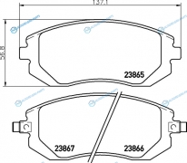 NP7001 Колодки тормозные дисковые | перед (PF-7460)