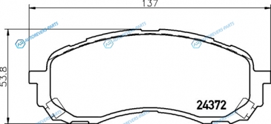 NP7007 Колодки тормозные дисковые | перед (PF-7493)
