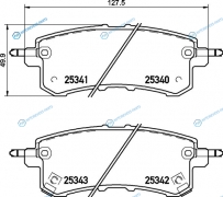NP2019 Колодки тормозные дисковые | зад