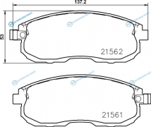 NP2044_колодки дисковые передние!| Nissan Maxima 2.0|3.0i & 24V 89>|200SX 1.8T 91-93
