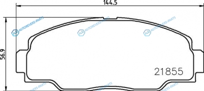 NP1097 Колодки тормозные дисковые | перед