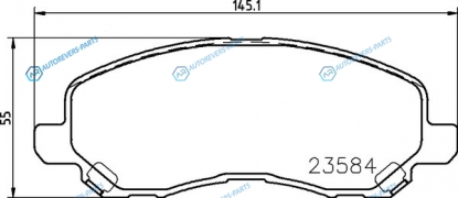 NP3009_колодки дисковые передние!| Mitsubishi Space Runner 2.0i 16V|2.4GDi 99>