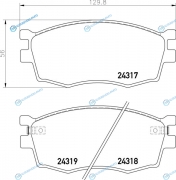 NP6008 Колодки тормозные дисковые | перед