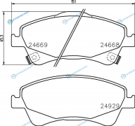 NP1119 Колодки тормозные дисковые | перед