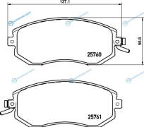 NP7010 Колодки тормозные дисковые | перед (PF-7579)