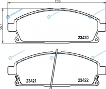 NP2009 Колодки тормозные дисковые | перед