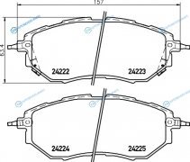 NP7008 Колодки тормозные дисковые | перед