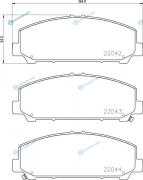 NP2061_колодки дисковые передние!| Nissan Armada 07-11|Parthfinder 4.0 11>|Xterra 11>