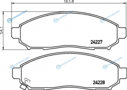 NP2020 Колодки тормозные дисковые | перед