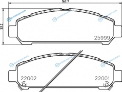 NP1125 Колодки тормозные дисковые | перед